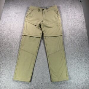 Quiksilver Pants Mens Medium Beige Convertible Fleece Lined Winter Thick NEW